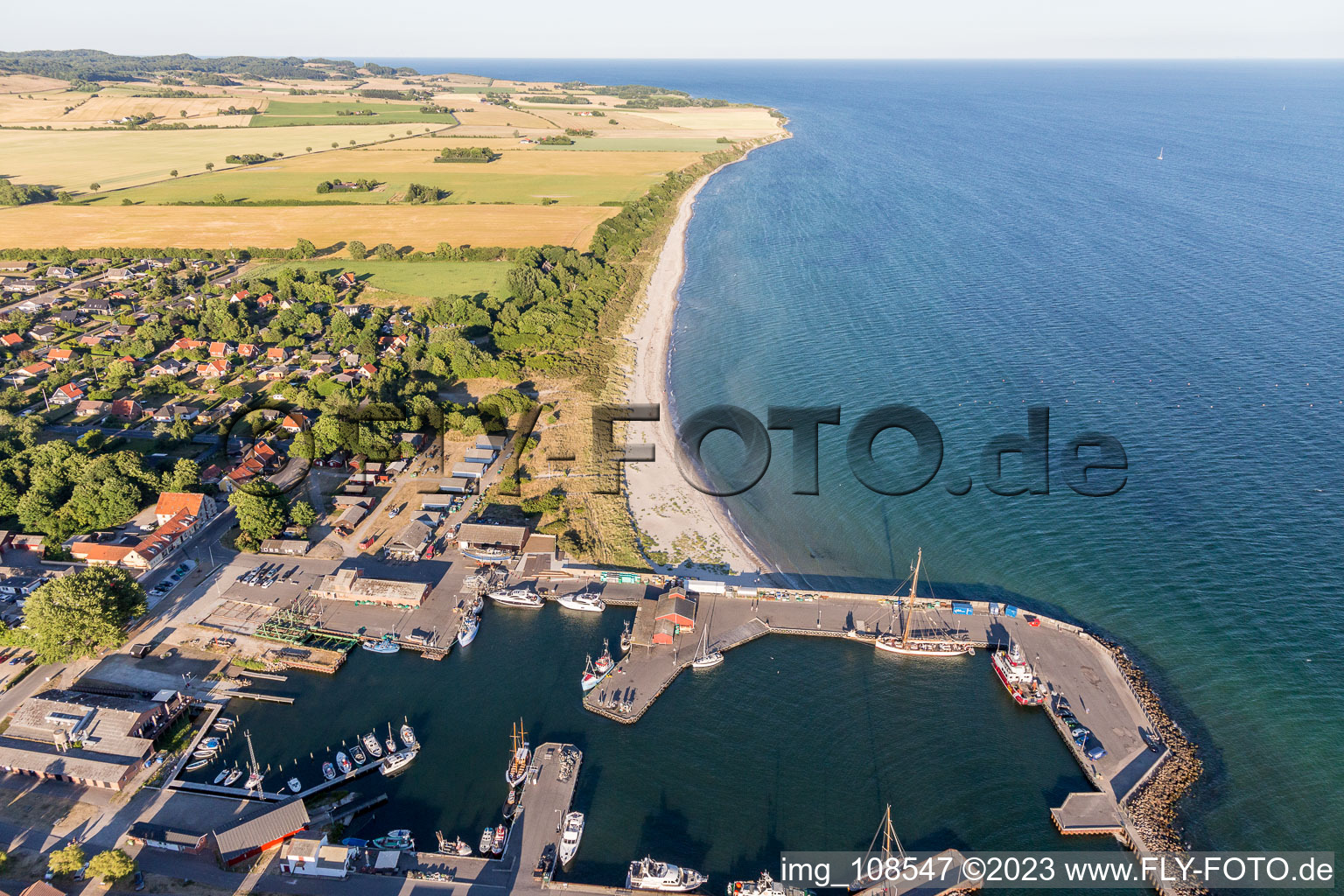 Borre im Bundesland Sjælland, Dänemark aus der Drohnenperspektive