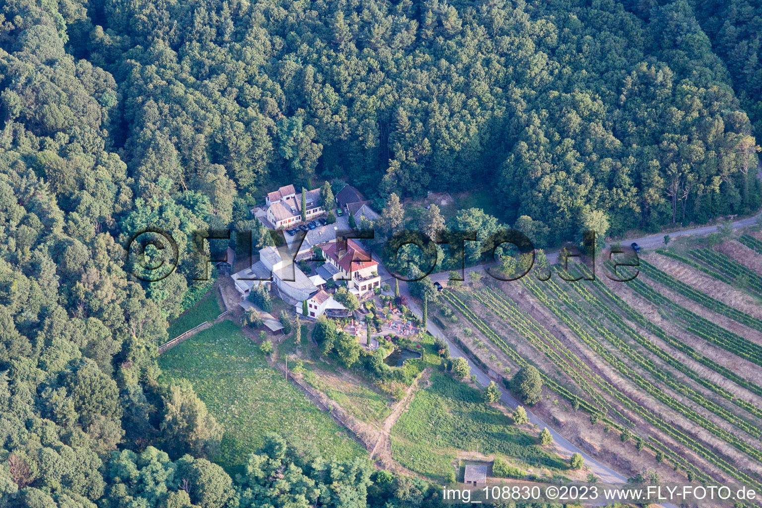 Drohnenaufname von Gleisweiler im Bundesland Rheinland-Pfalz, Deutschland