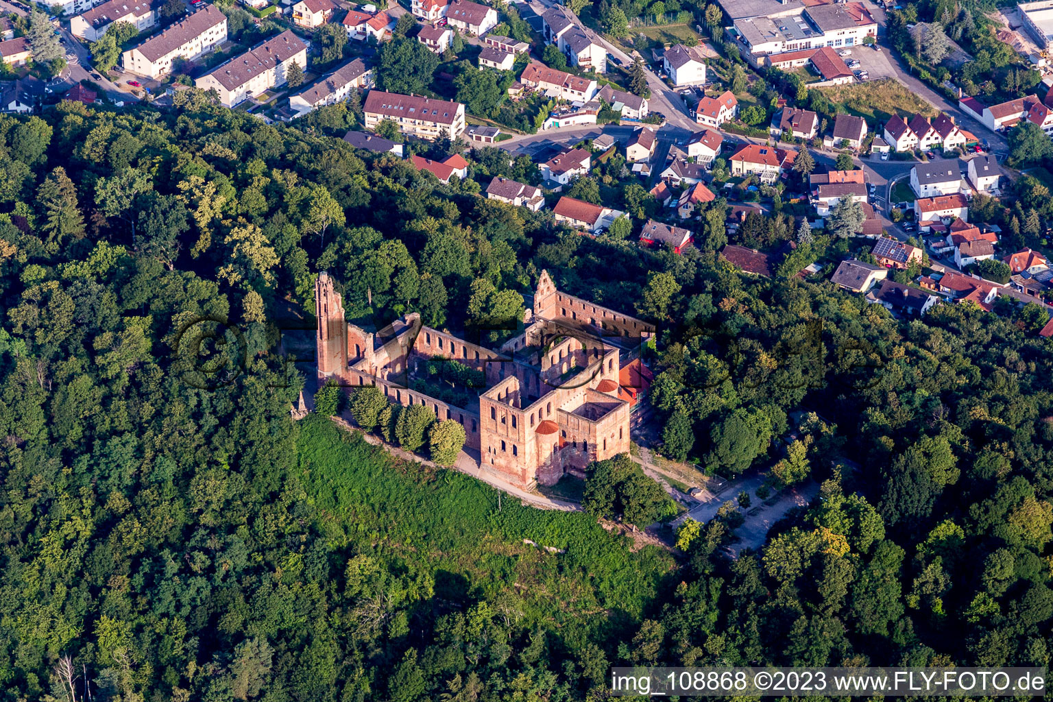 Kloster Limburg im Ortsteil Grethen in Bad Dürkheim im Bundesland Rheinland-Pfalz, Deutschland aus der Luft