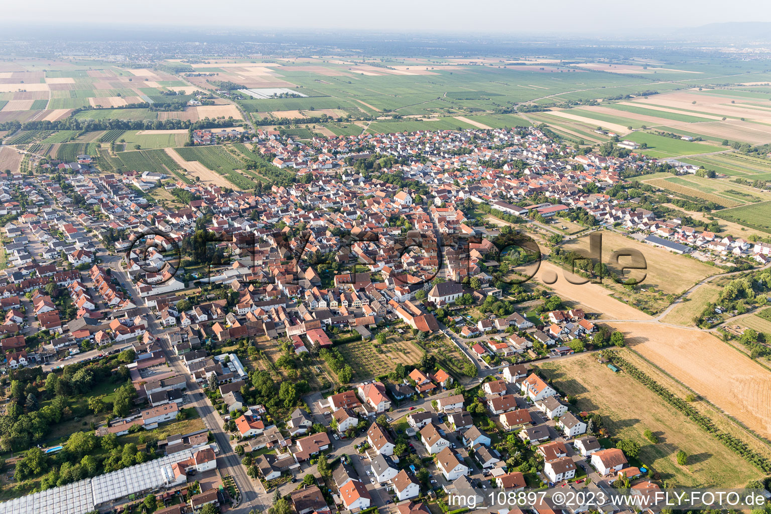 Meckenheim im Bundesland Rheinland-Pfalz, Deutschland von oben gesehen