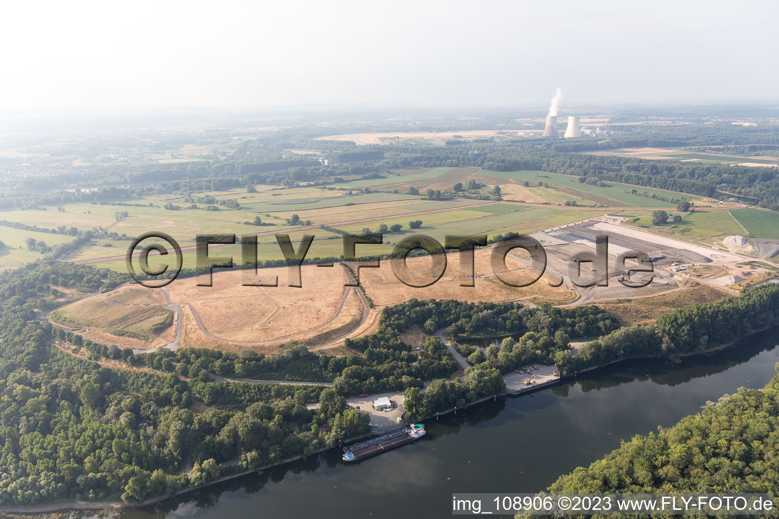 Luftbild von Speyer, Insel Flotzgrün im Bundesland Rheinland-Pfalz, Deutschland