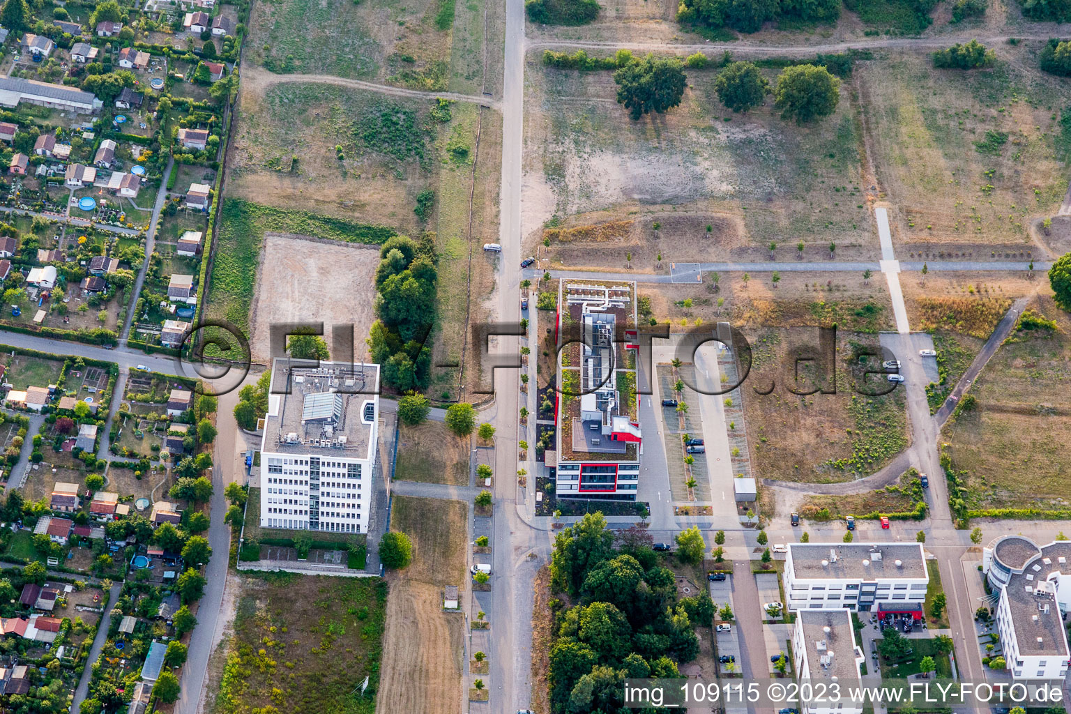 Luftbild von Technologiepark Karlsruhe im Ortsteil Rintheim im Bundesland Baden-Württemberg, Deutschland