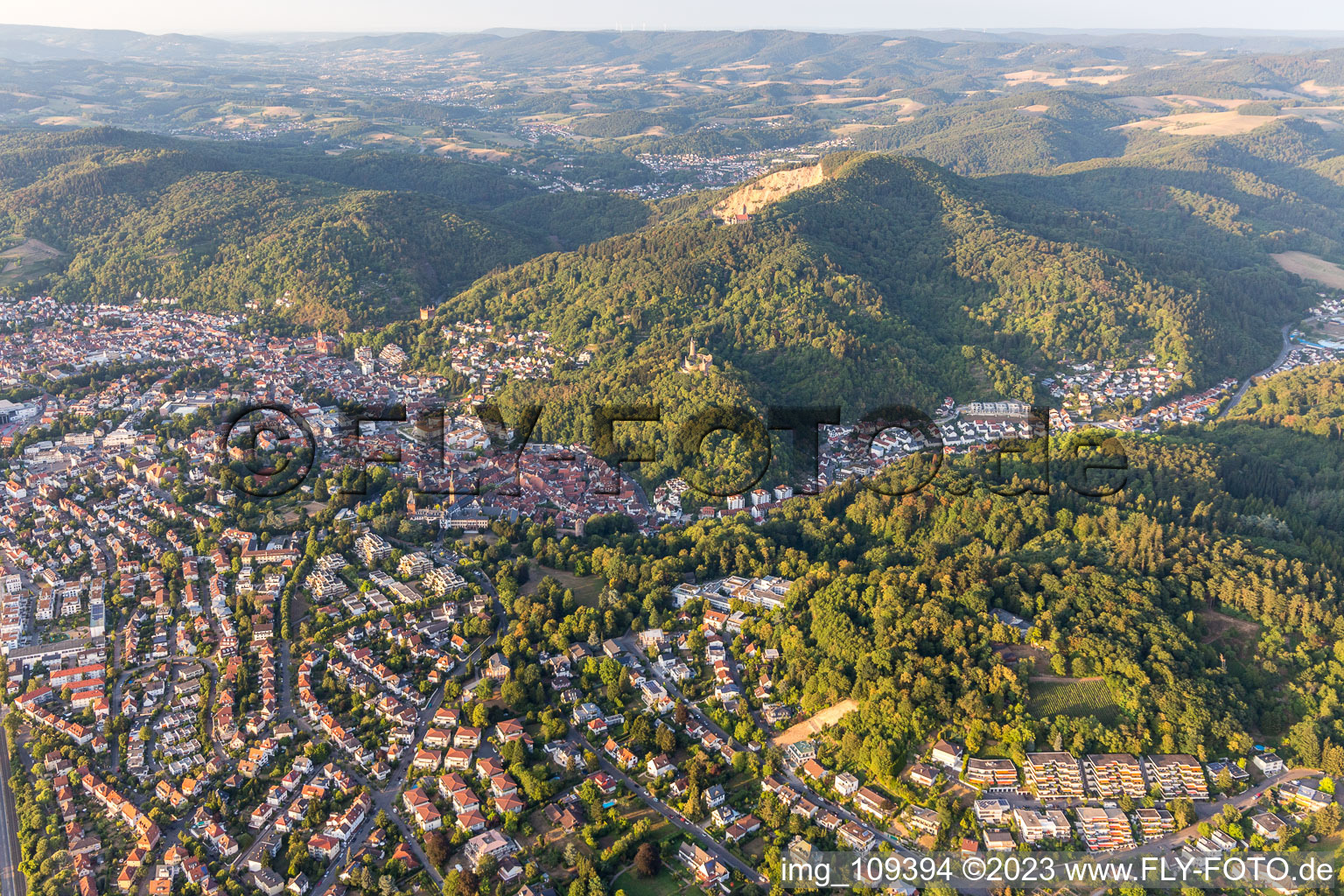 Weinheim im Bundesland Baden-Württemberg, Deutschland von einer Drohne aus