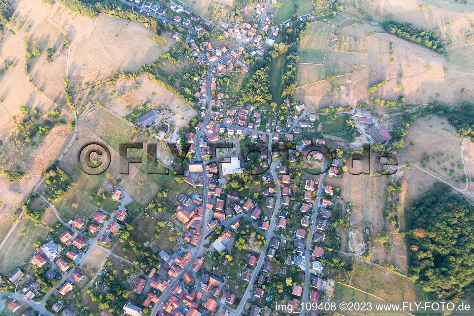 Luftbild von Zotzenbach im Bundesland Hessen, Deutschland
