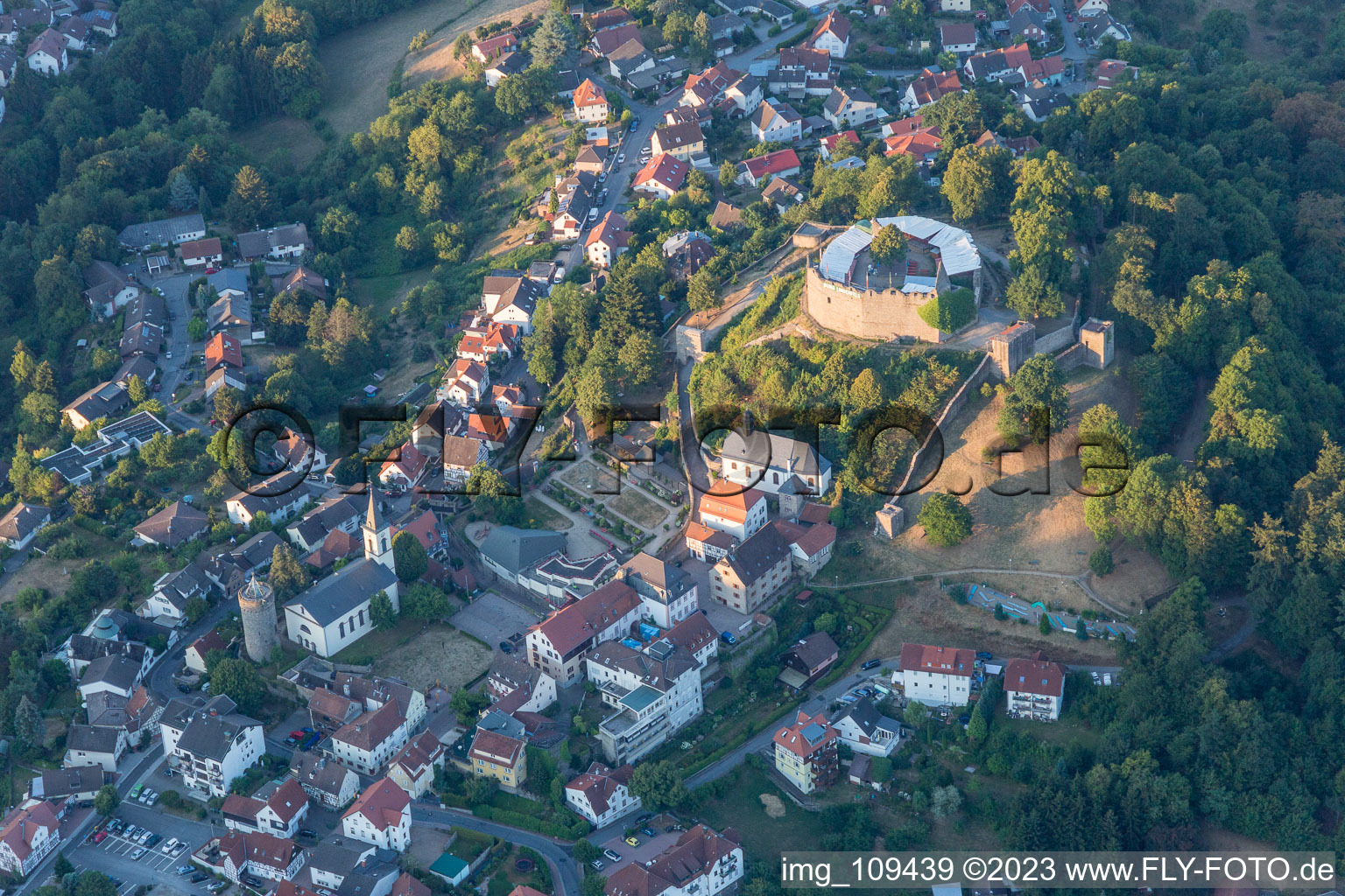 Lindenfels im Bundesland Hessen, Deutschland aus der Luft