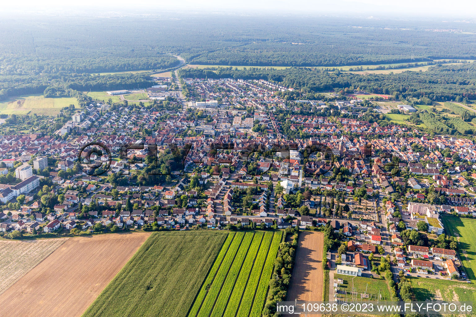 Luftaufnahme von Kandel im Bundesland Rheinland-Pfalz, Deutschland