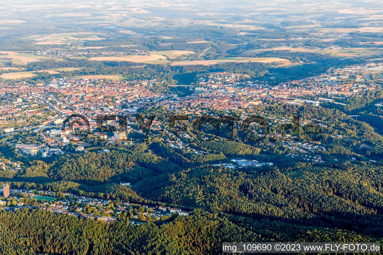 Luftbild von Pirmasens im Bundesland Rheinland-Pfalz, Deutschland