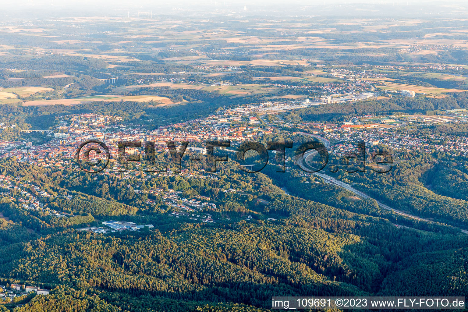 Luftaufnahme von Pirmasens im Bundesland Rheinland-Pfalz, Deutschland