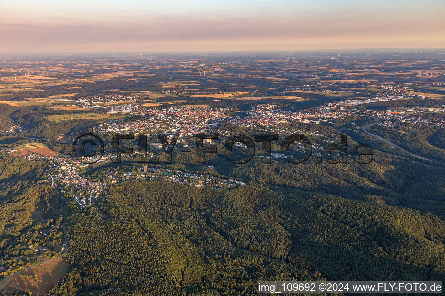 Luftbild von Ortsteil Ruhbank in Pirmasens im Bundesland Rheinland-Pfalz, Deutschland