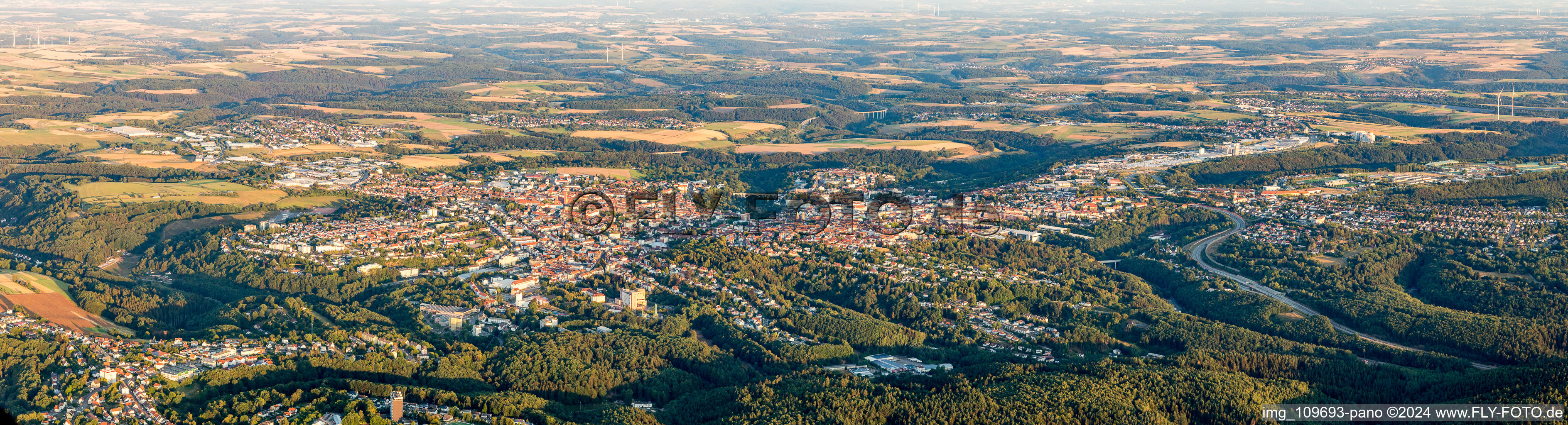 Luftbild von Panorama in Pirmasens im Bundesland Rheinland-Pfalz, Deutschland