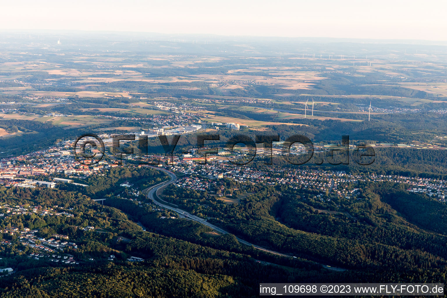 Pirmasens im Bundesland Rheinland-Pfalz, Deutschland aus der Luft betrachtet