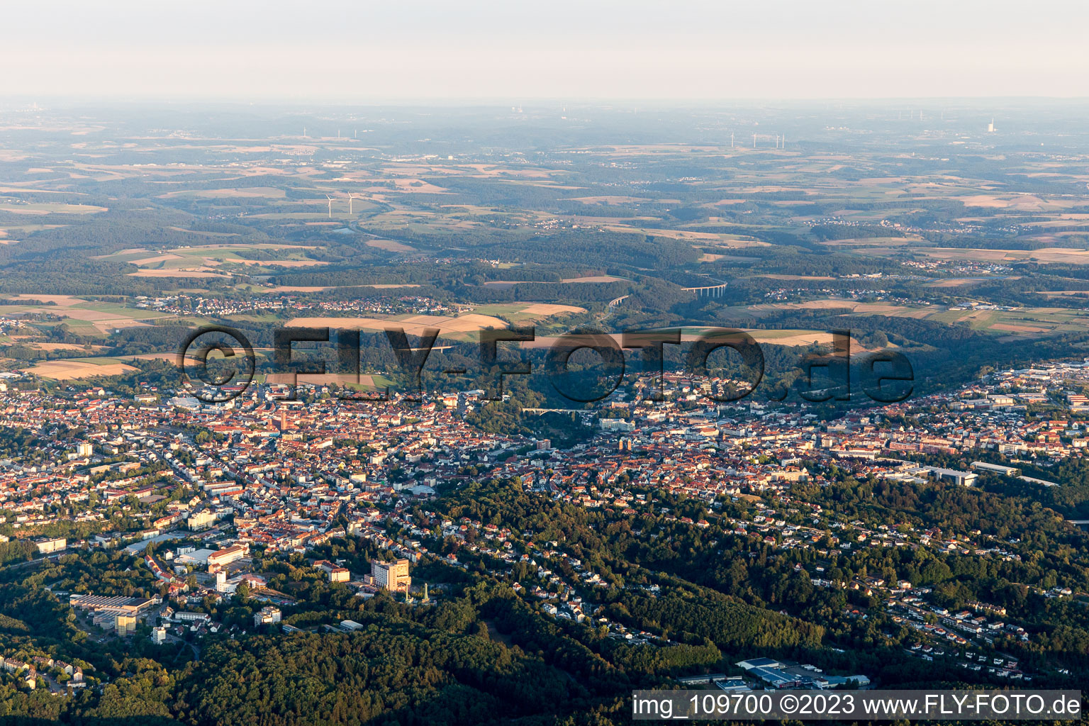 Drohnenbild von Pirmasens im Bundesland Rheinland-Pfalz, Deutschland