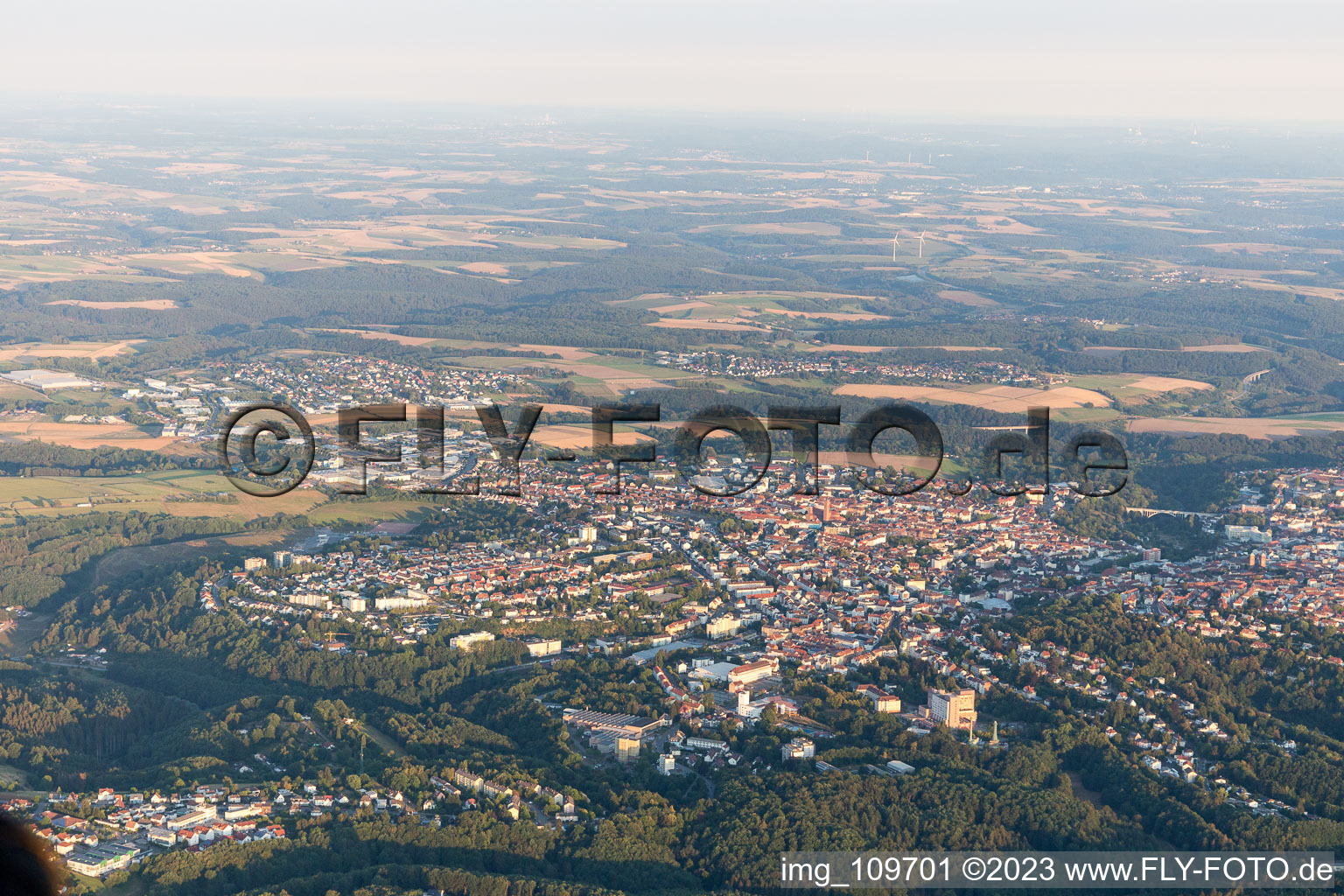 Pirmasens im Bundesland Rheinland-Pfalz, Deutschland aus der Drohnenperspektive