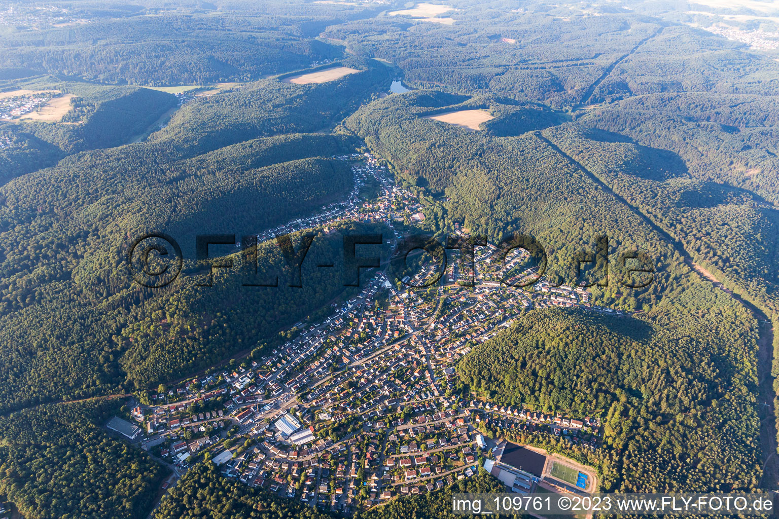 Luftbild von Hohenecken im Bundesland Rheinland-Pfalz, Deutschland