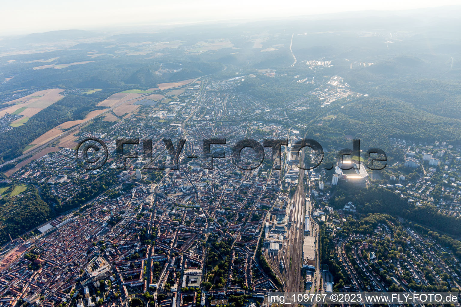 Kaiserslautern im Bundesland Rheinland-Pfalz, Deutschland von oben