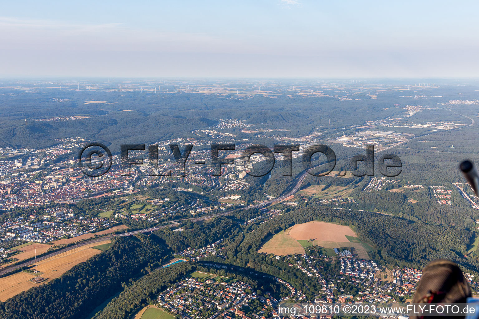 Kaiserslautern im Bundesland Rheinland-Pfalz, Deutschland von oben
