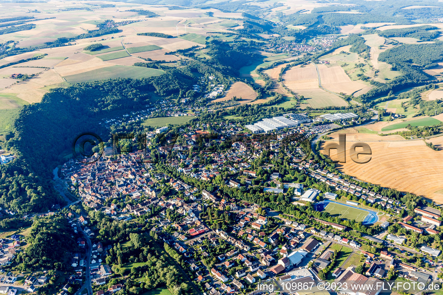 Meisenheim im Bundesland Rheinland-Pfalz, Deutschland aus der Luft betrachtet