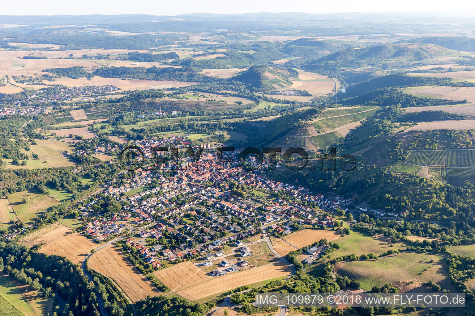 Luftbild von Odernheim am Glan im Bundesland Rheinland-Pfalz, Deutschland