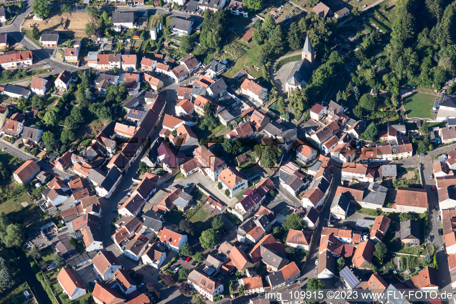 Luftaufnahme von Alsenz im Bundesland Rheinland-Pfalz, Deutschland