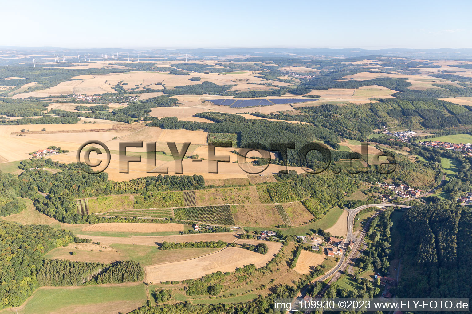 Mannweiler-Cölln im Bundesland Rheinland-Pfalz, Deutschland vom Flugzeug aus