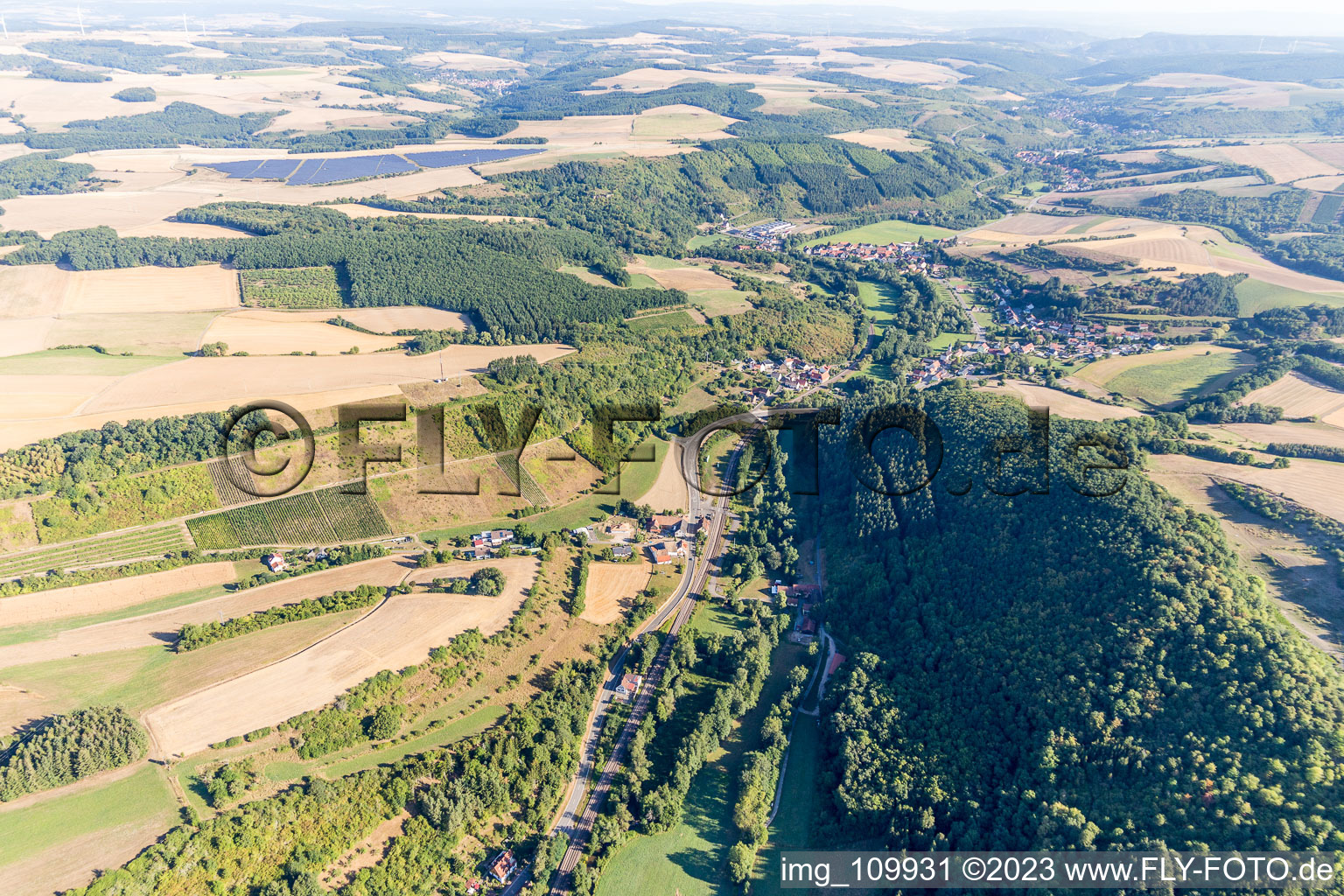 Mannweiler-Cölln im Bundesland Rheinland-Pfalz, Deutschland aus der Vogelperspektive