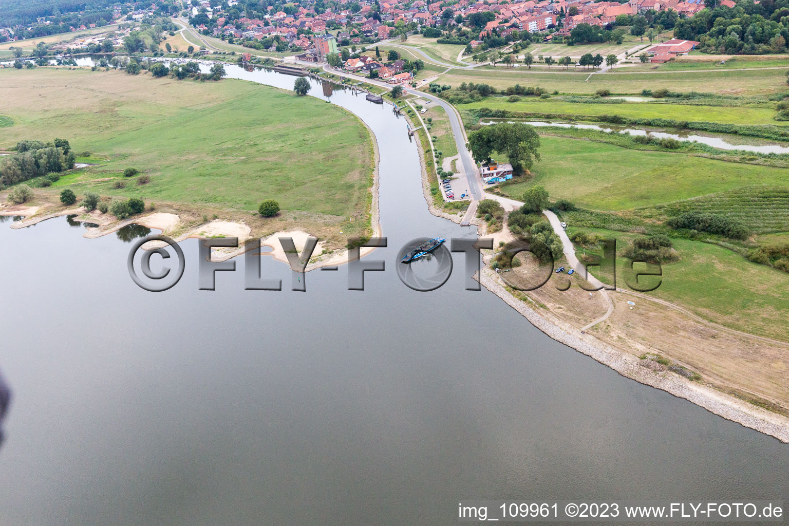 Luftbild von Bleckede im Bundesland Niedersachsen, Deutschland