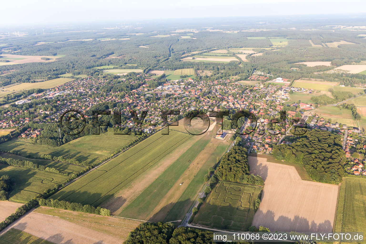 Luftaufnahme von Amelinghausen im Bundesland Niedersachsen, Deutschland