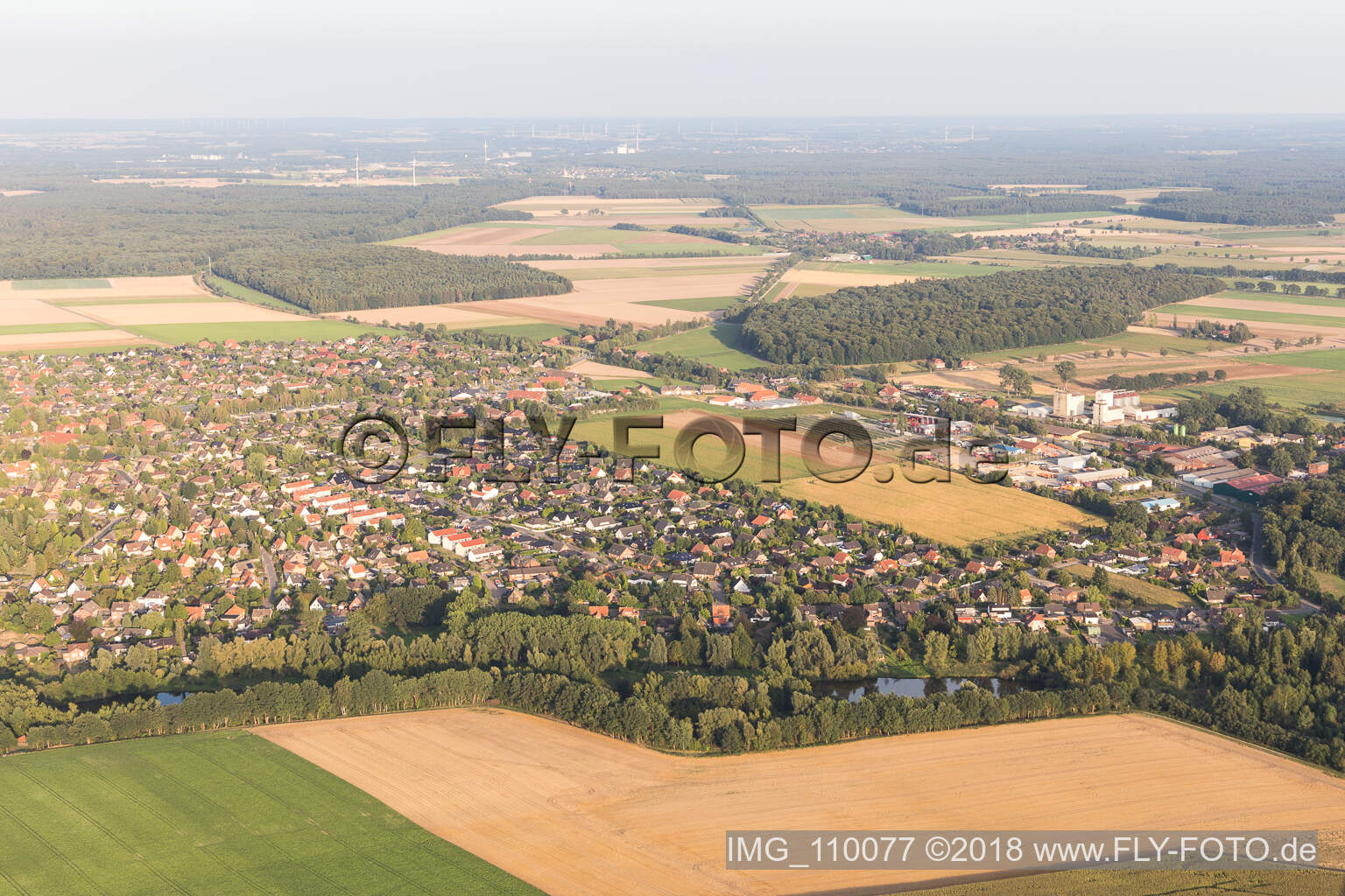 Luftbild von Ebstorf im Bundesland Niedersachsen, Deutschland