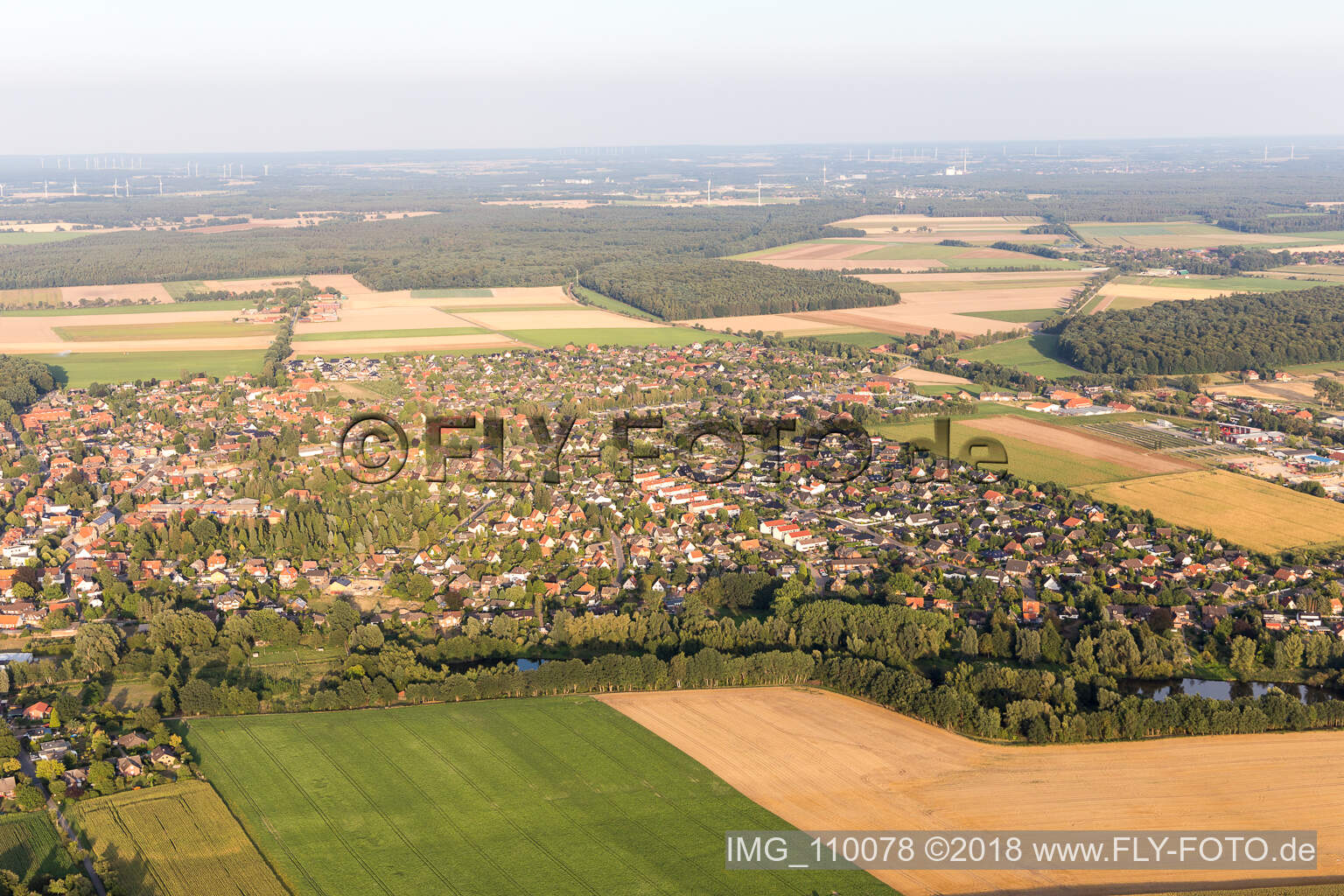 Luftaufnahme von Ebstorf im Bundesland Niedersachsen, Deutschland