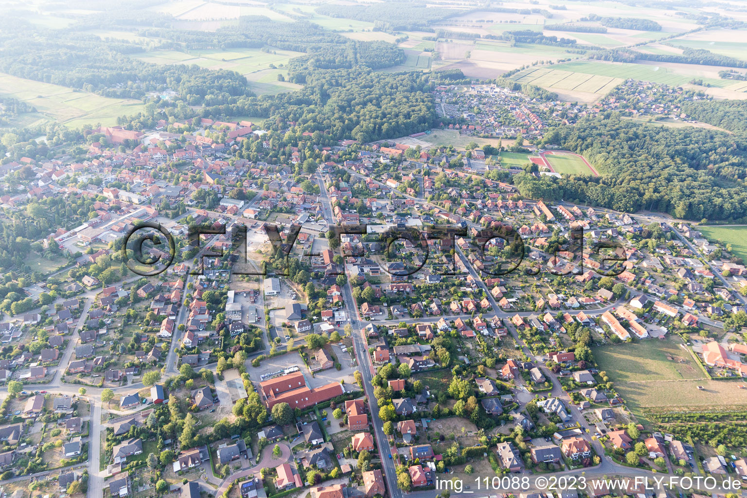 Drohnenbild von Ebstorf im Bundesland Niedersachsen, Deutschland