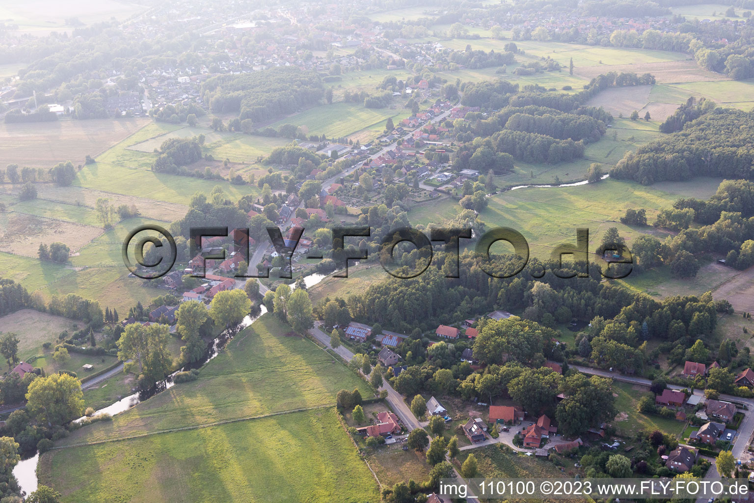 Luftbild von Wichmannsburg im Bundesland Niedersachsen, Deutschland