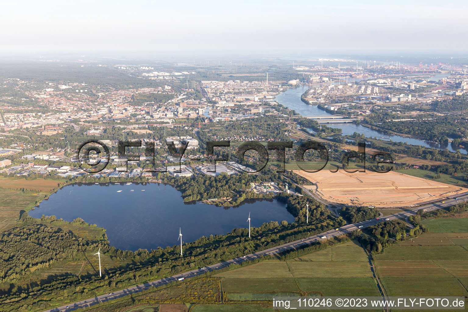 Luftaufnahme von Neuland im Bundesland Hamburg, Deutschland