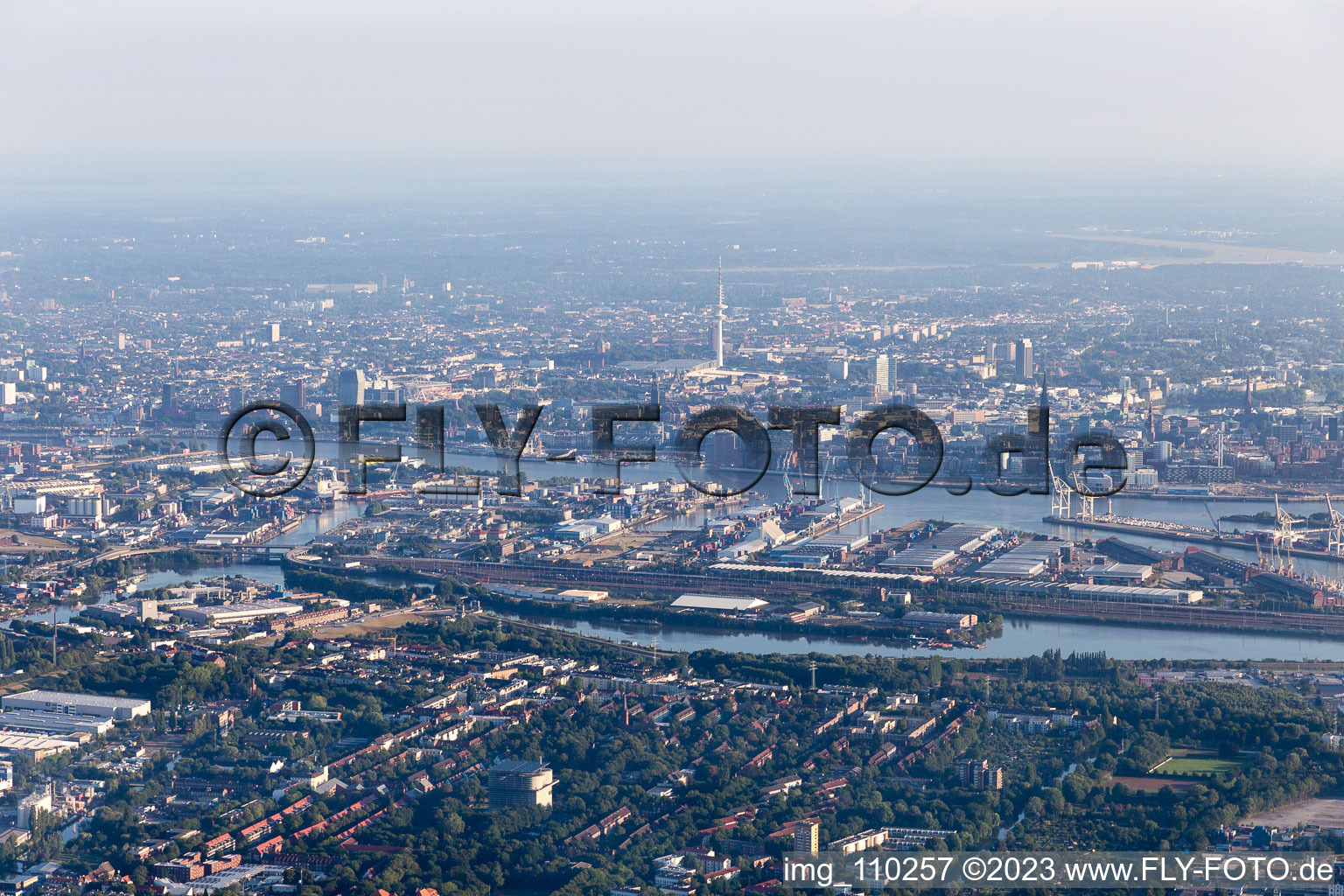 Luftbild von Wilhelmsburg im Bundesland Hamburg, Deutschland