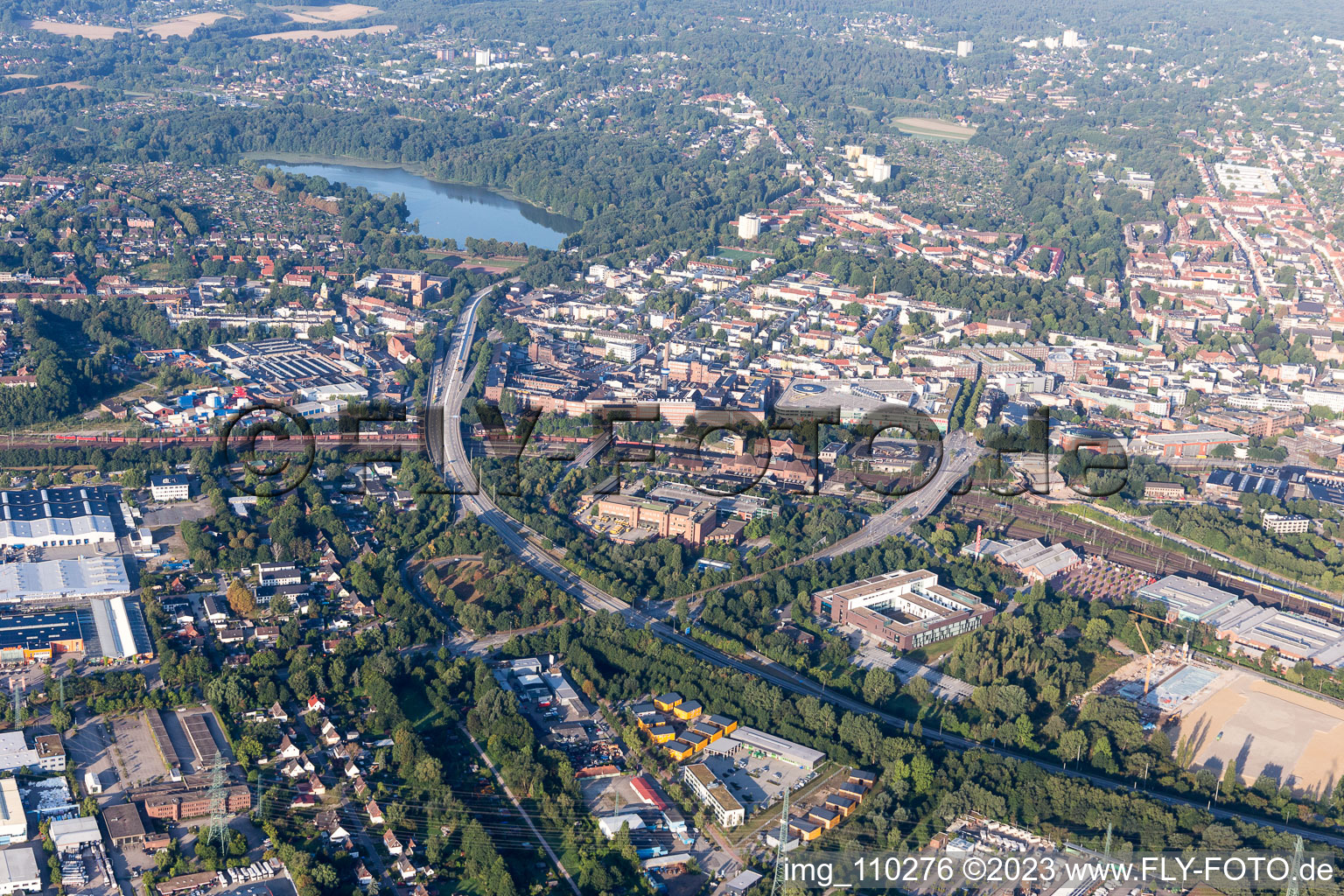 Luftbild von Harburg im Bundesland Hamburg, Deutschland