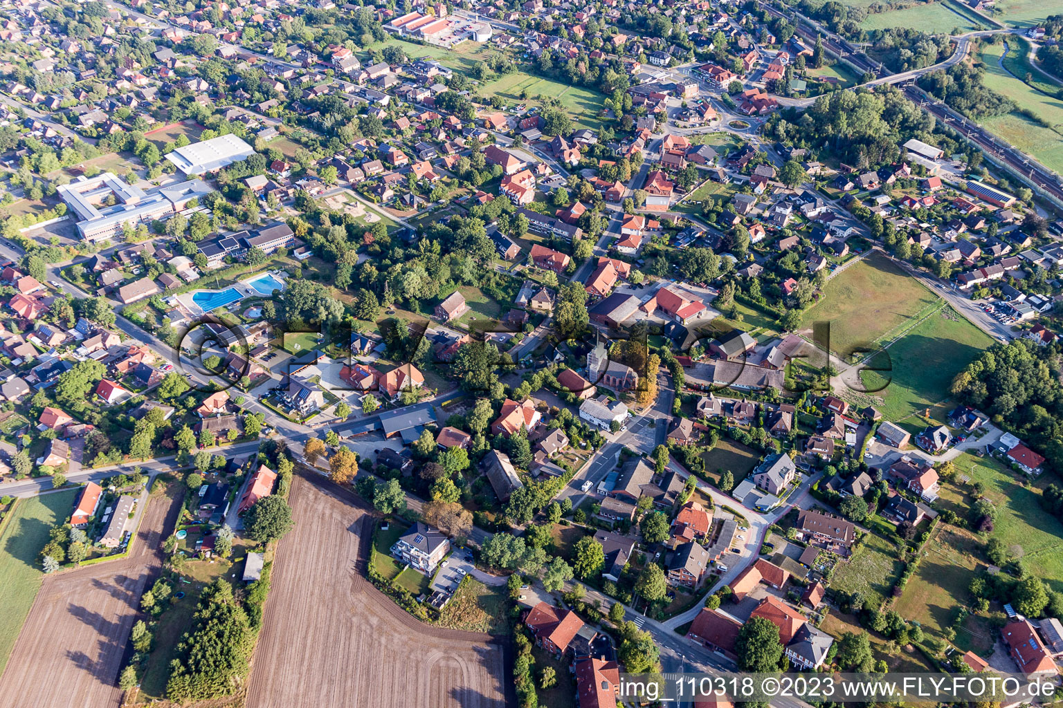Luftbild von Stelle im Bundesland Niedersachsen, Deutschland