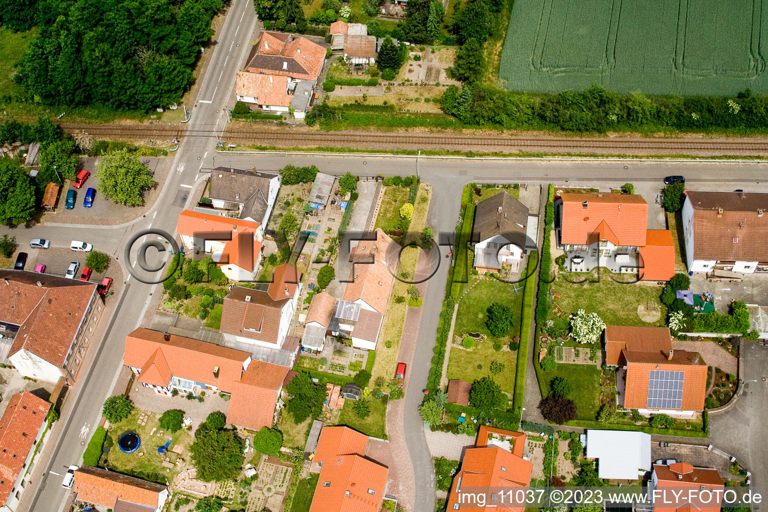 Barbelroth im Bundesland Rheinland-Pfalz, Deutschland aus der Luft betrachtet