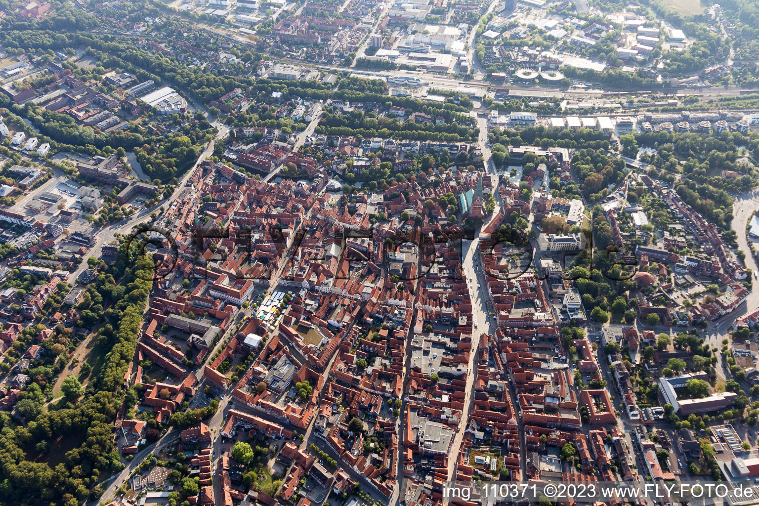 Luftaufnahme von Lüneburg im Bundesland Niedersachsen, Deutschland