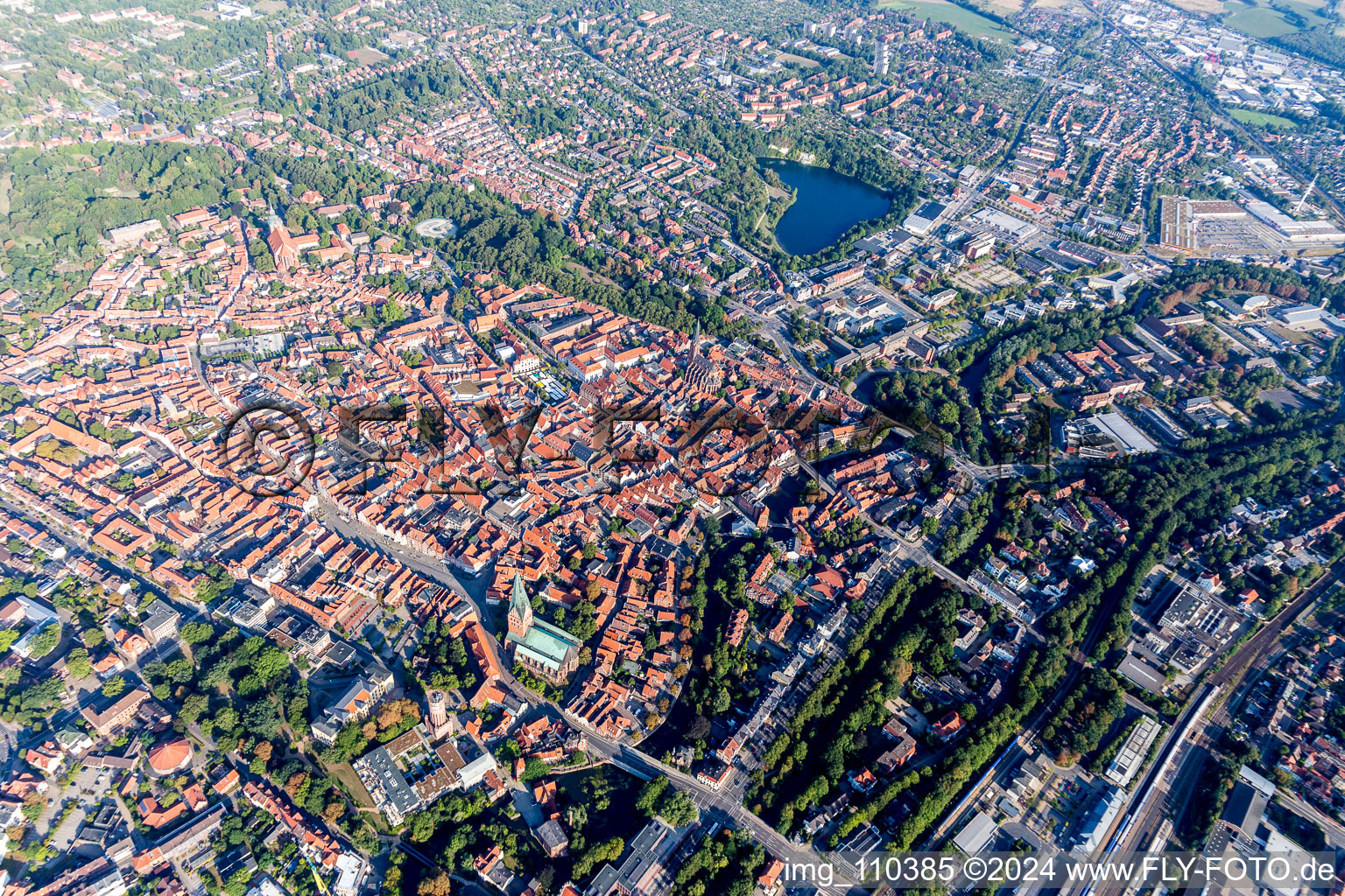 Altstadtbereich und Innenstadtzentrum in Lüneburg im Bundesland Niedersachsen, Deutschland
