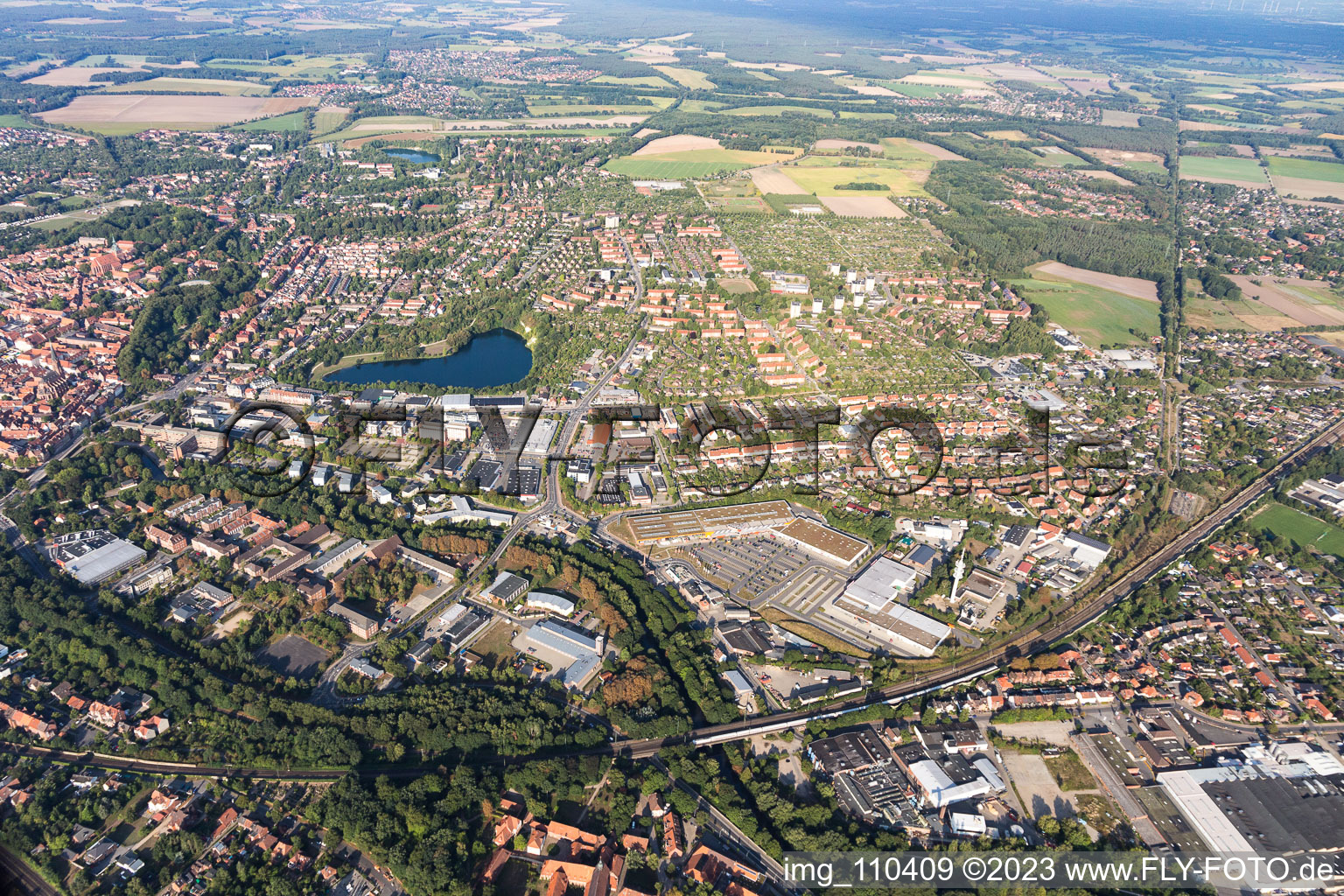 Luftbild von Lüneburg im Bundesland Niedersachsen, Deutschland