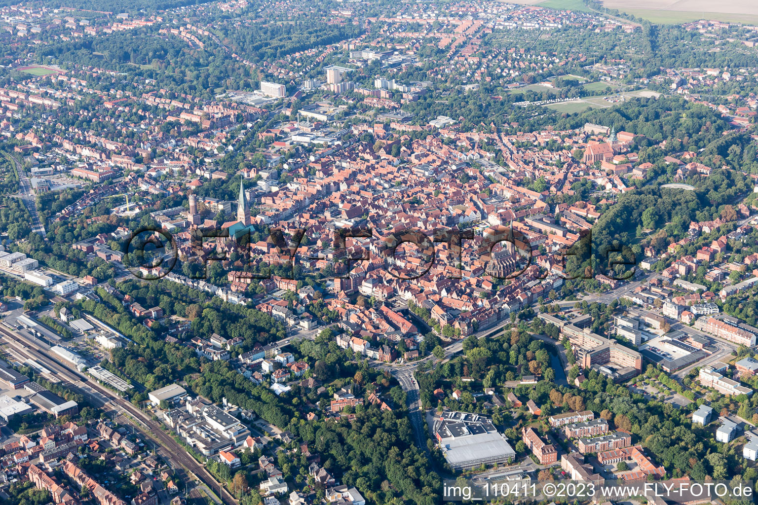 Luftbild von Lüneburg, Altstadt im Bundesland Niedersachsen, Deutschland