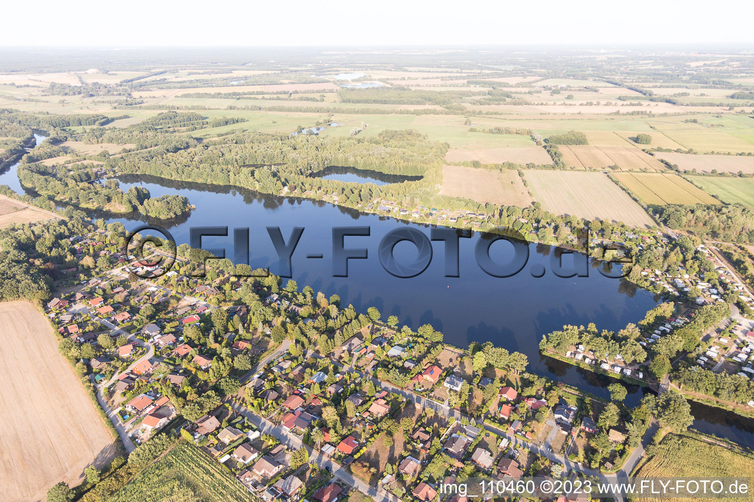 Luftbild von Basedow, Camping Lanzer See im Bundesland Schleswig-Holstein, Deutschland