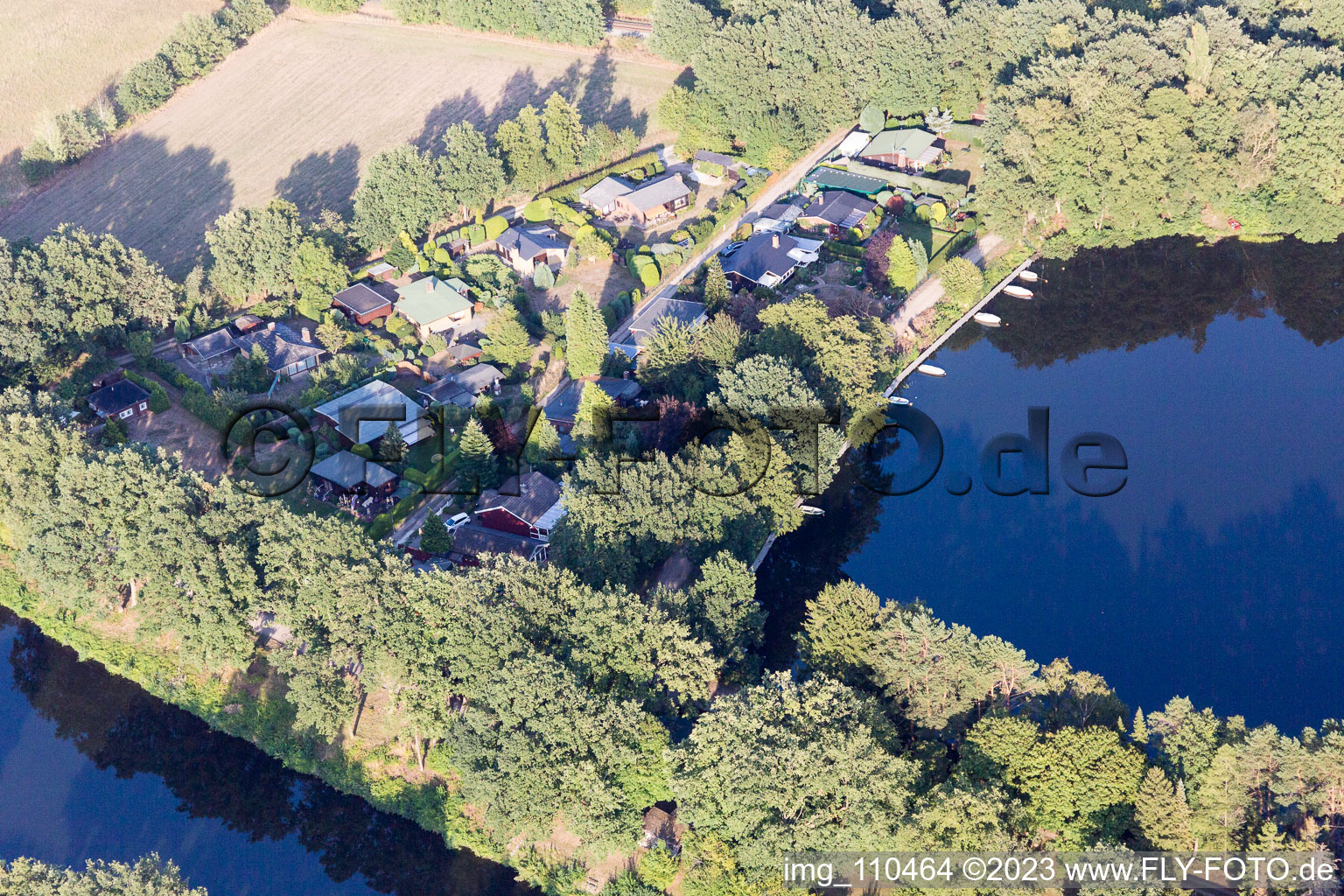 Basedow, Camping Lanzer See im Bundesland Schleswig-Holstein, Deutschland aus der Luft
