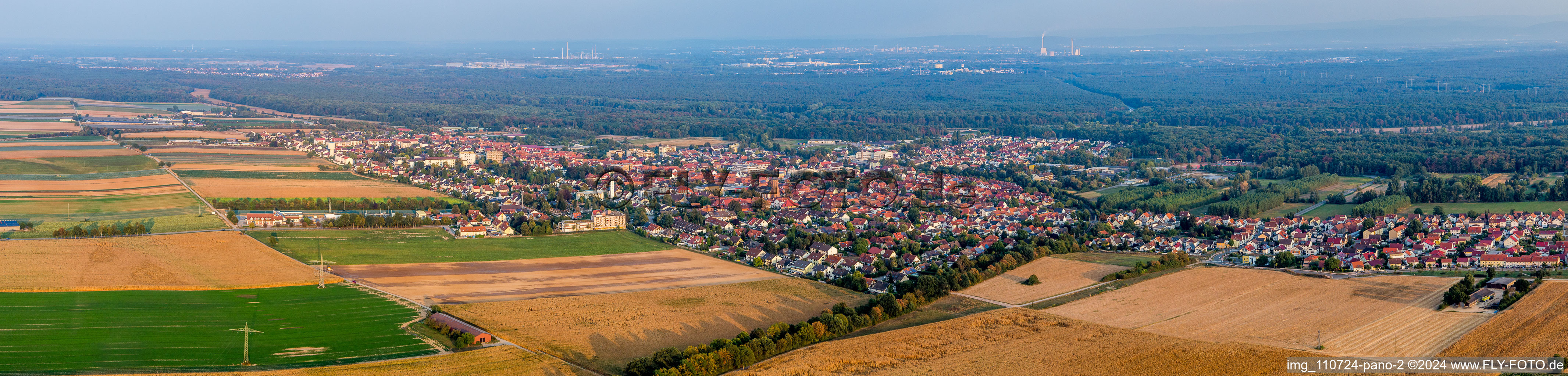 Luftaufnahme von Panorama in Kandel im Bundesland Rheinland-Pfalz, Deutschland