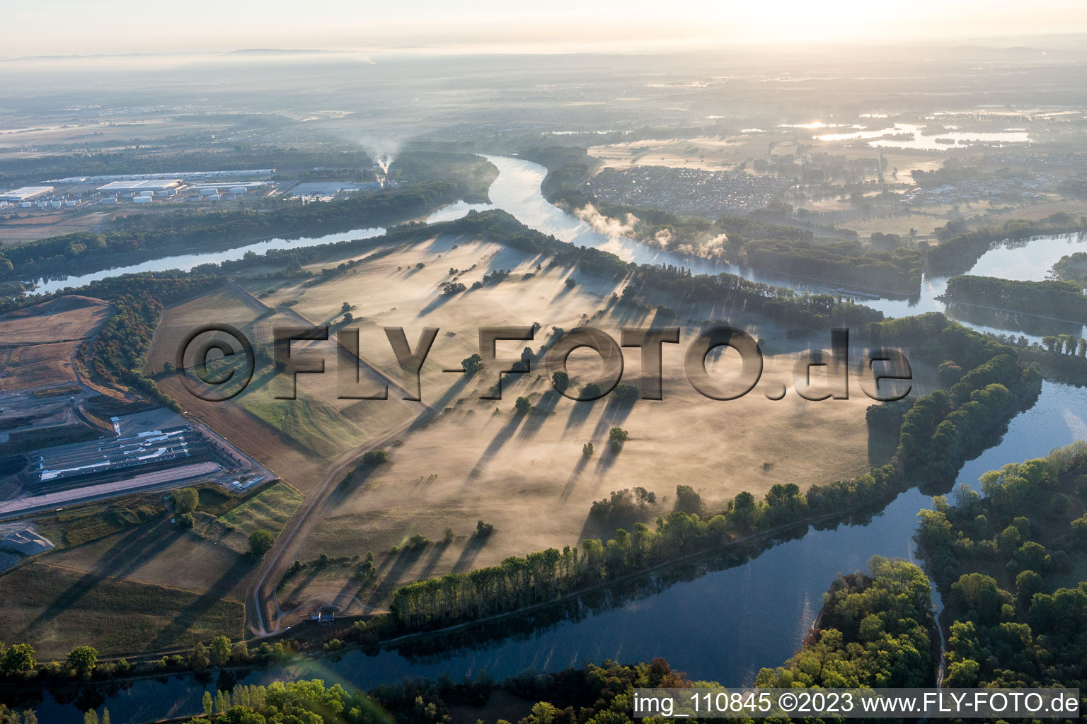 Speyer, Insel Flotzgrün im Bundesland Rheinland-Pfalz, Deutschland von oben