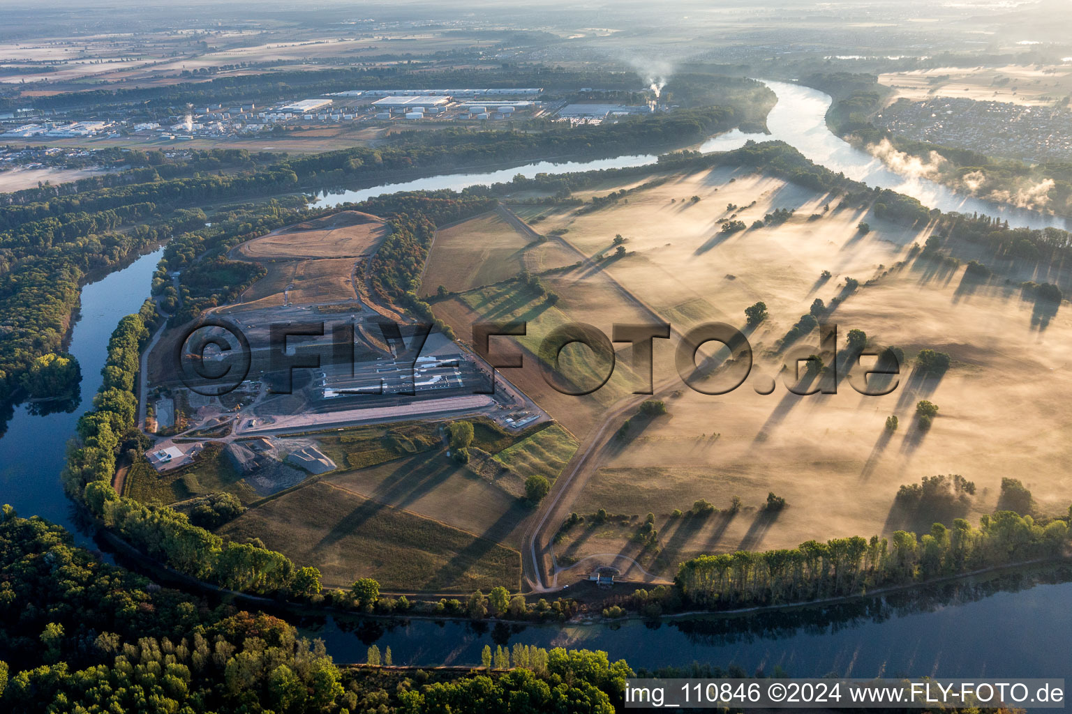 Speyer, Insel Flotzgrün im Bundesland Rheinland-Pfalz, Deutschland aus der Luft