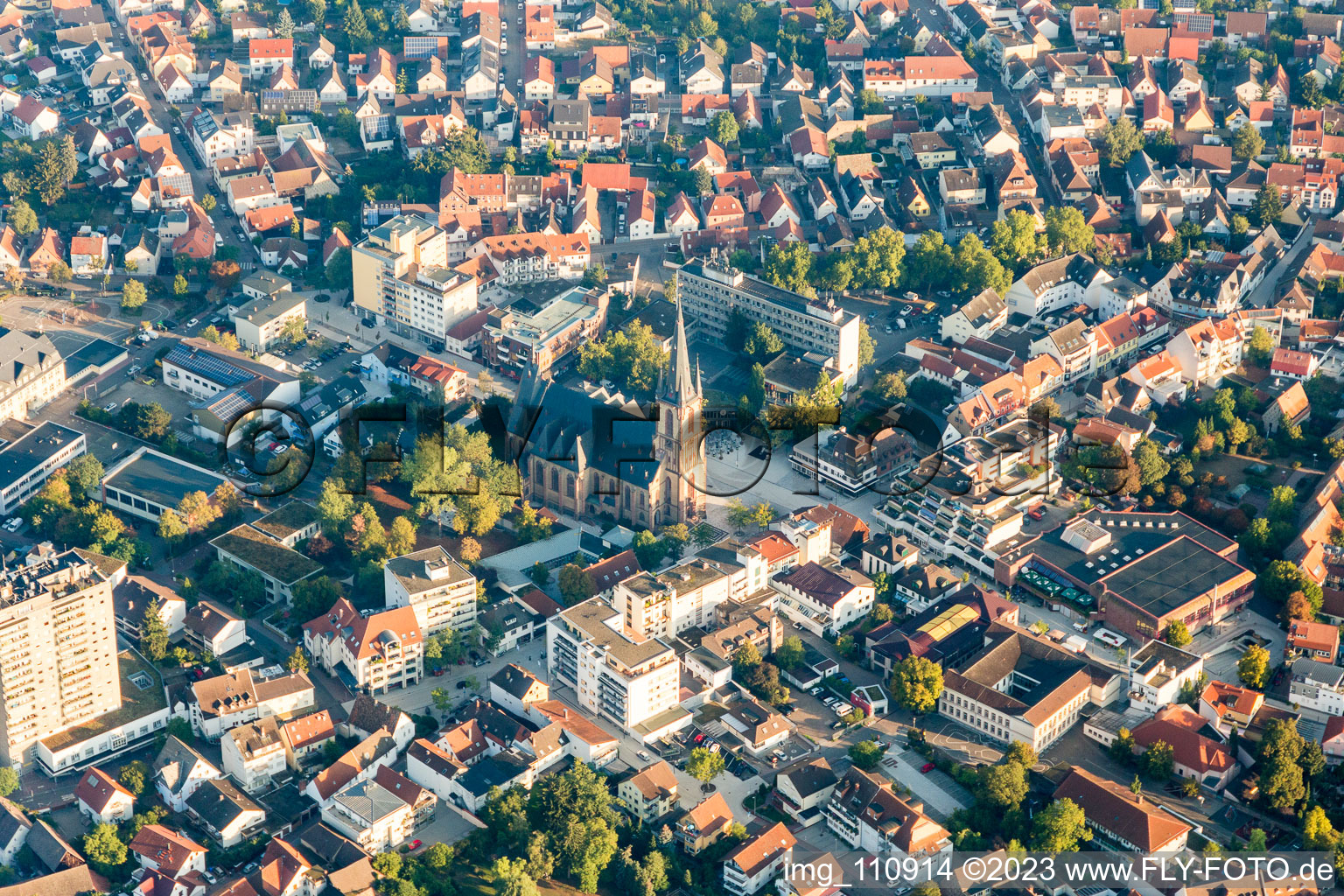 Luftaufnahme von Viernheim im Bundesland Hessen, Deutschland