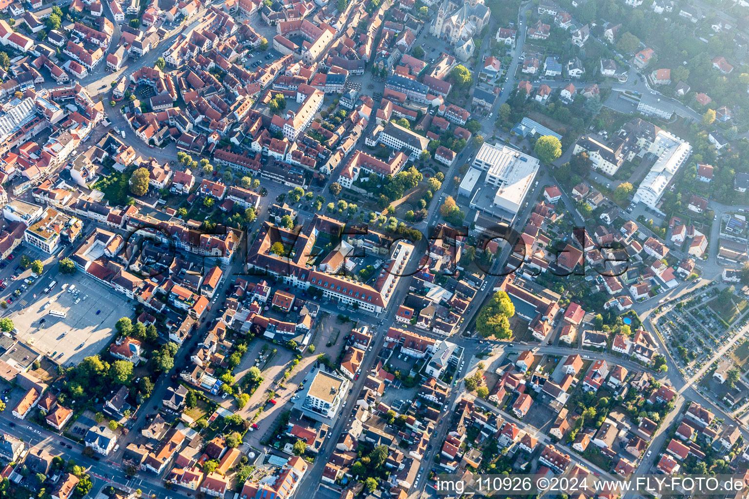 Heppenheim im Bundesland Hessen, Deutschland vom Flugzeug aus