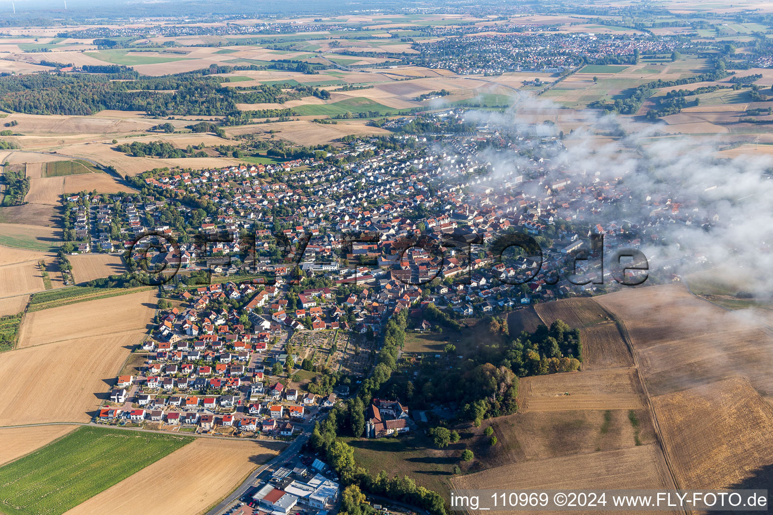 Luftbild von Groß-Bieberau im Bundesland Hessen, Deutschland