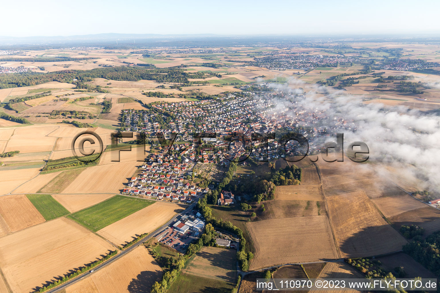 Luftaufnahme von Groß-Bieberau im Bundesland Hessen, Deutschland