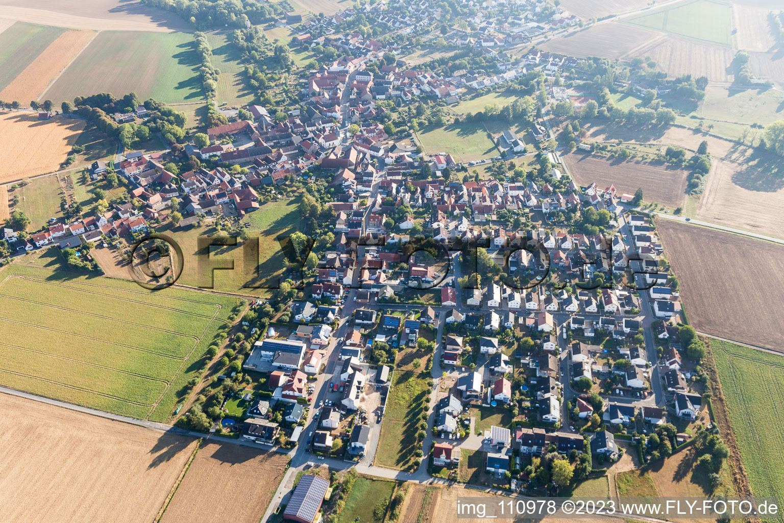 Luftbild von Habitzheim im Bundesland Hessen, Deutschland